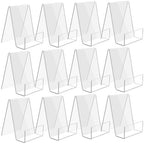 Transparent bookcase - Acrylic display rack - for books, photos, brochures - Set of 12