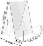 Transparent bookcase - Acrylic display rack - for books, photos, brochures - Set of 12