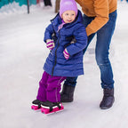 Adjustable Kids' Skates - Double Blade for Stability - With Straps & Shoe Size 16-21 - Blue