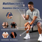 2-Pack Cordless Battle Ropes - Battle Rope - Fitness Rope - Soft Grip - For Home Gym & HIIT - Portable Arm and Core Trainer - Pink