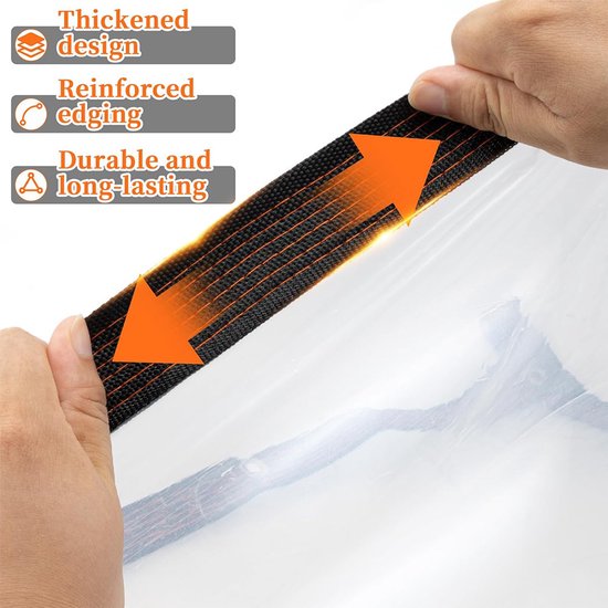 Transparent tarpaulin with eyelets, transparent tarpaulin for outdoor use, waterproof film, woven tarpaulin, canvas, awning, durable, weatherproof, multifunctional tarpaulin 2 x 3m