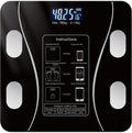 Smart Scale with Body Analysis - Measures BMI, Fat & Muscle Mass - USB Rechargeable - Up to 180 kg - Black