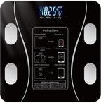 Smart Scale with Body Analysis - Measures BMI, Fat & Muscle Mass - USB Rechargeable - Up to 180 kg - Black
