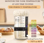 1000ml Sourdough Fermentation Jar in a Glass Jar | Includes stirring spoon, measuring cup, and fabric cover - for dough, bread baking, and sourdough fermentation