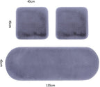 Plush Car Seat Cover - Soft, Warm and Fluffy Faux Rabbit Fur Seat Covers - Front & Back Seat Protectors - Non-Slip Mat - Universal (Pink, 3-Pack)
