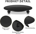 Candle Holders - Metal Pillar Candle Holders - 4.5 Inches - For Pillar Candles - Weddings - Dinner Party Decorations (Black, Pack of 8)