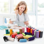 Premium Sewing Thread Set 72 Pieces - 400 Meters of Sewing Machine Thread in 36 Colors - Pre-Wound Sewing Spool Set - 365 Meters per Spool - DIY - Sewing Machine - Crafts - Embroidery