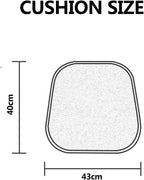 Chair cushions - 2 pieces - Seat cushions - Removable and washable - Cushions with straps - Kitchen chair cushions - 40 x 43 cm - Removable and washable covers - Suitable for garden chairs, dining chairs or office chairs - Green