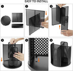 Rotating paper cup dispenser - cup holder with 4 compartments - with 360° turntable - suitable for kitchens, bathrooms and coffee bars - black