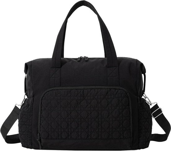 Sports Bag - Waterproof Travel Bag - 24 Liter Carry Bag - Zippered - Lightweight and Durable - Suitable for Gym, Training and Travel（Black）