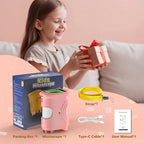 1000x Digital Children's Microscope - With 2 Inch IPS Screen & 8 LED Lights - Handy & Easy to Use for Nature Research - Pink