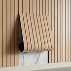 Self-adhesive 3D Wall Panel - Brown Oak Look - PVC Plank 300x40 cm for Wall & Ceiling - Soundproof