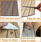 Self-adhesive 3D Wall Panel - Smoked Wood Look - PVC Plank 300x40 cm for Wall & Ceiling - Soundproof
