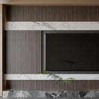 Self-adhesive 3D Wall Panel - Smoked Wood Look - PVC Plank 300x40 cm for Wall & Ceiling - Soundproof