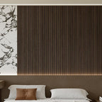 Self-adhesive 3D Wall Panel - Smoked Wood Look - PVC Plank 300x40 cm for Wall & Ceiling - Soundproof