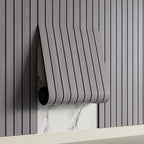 Self-adhesive 3D Wall Panel - Gray Oak Look - PVC Plank 300x40 cm for Wall & Ceiling - Soundproof