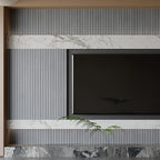 Self-adhesive 3D Wall Panel - Gray Oak Look - PVC Plank 300x40 cm for Wall & Ceiling - Soundproof