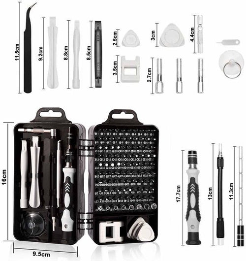 115-Piece Precision Screwdriver Set - Magnetic for Phone, Laptop & Electronics - Professional Repair Kit with Storage Case