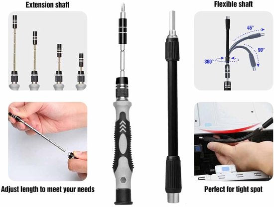 115-Piece Precision Screwdriver Set - Magnetic for Phone, Laptop & Electronics - Professional Repair Kit with Storage Case
