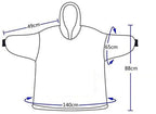 Hooded Blanket with Sleeves - Soft Sherpa Fleece - For Adults - As Homewear & Sleeping Robe - Blue
