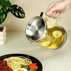 Oil Can - Leak-Proof Oil Container - Oil Filter Can - Oil Container for Household Kitchen Use - Leak-Proof Oil Can with Mesh Filter - Glass Oil Filter Can