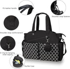 Baby Storage Bag - Multifunctional Diaper Bag with 13 Compartments - Including Special Pacifier Pocket - Large Capacity for All Baby Needs - Black