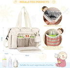 Baby Storage Bag - With Changing Mat - Multiple Storage Compartments - Suitable for Daily Use