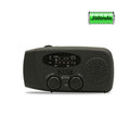 Emergency Radio Solar Wind-Up - Model 2025 - 2000 mAh Power Bank - AM/FM Radio with Flashlight & SOS - Emergency Kit for Camping & Disasters - Black