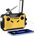 Emergency Solar Radio Wind-Up - Model 2025 - 2500 mAh Power Bank - AM/FM Radio with Flashlight & SOS - Emergency Kit for Camping & Power Outages - Red