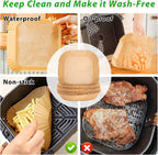 Airfryer Baking Paper XXL - Set of 300 - 20-24 cm - Disposable Inserts for Large Airfryers (5L-12L) - Oil Resistant