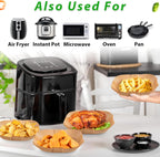 Airfryer Baking Paper XXL - Set of 300 - 20-24 cm - Disposable Inserts for Large Airfryers (5L-12L) - Oil Resistant