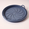 Silicone Airfryer Tray Foldable - Reusable Basket - Heat Resistant & Dishwasher Safe - Round - Gray