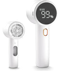Electric Lint Remover - Rechargeable Lint Shaver - With LED Display - 3 Speeds - Sweater Depiller - White