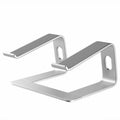 Ergonomic Aluminum Laptop Stand - Removable & Height Adjustable - Suitable for 10-14 inch Notebooks - Metal Silver