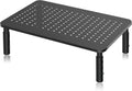 Metal Monitor Riser - Screen Stand - Adjustable in 3 Heights - Black