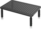Metal Monitor Riser - Screen Stand - Adjustable in 3 Heights - Black