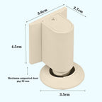 Magnetic Door Stopper Floor White - No Drilling - Self-adhesive - Metal - Including Raising Disc