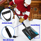 Snow Shovel - Lightweight & Portable - Snow Plow for Car, Driveway & Camping - Black
