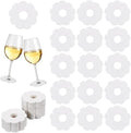 300 Pieces Wine Glass Markers Paper - Blank Flower Place Cards - DIY Wine Hangers for Weddings & Parties - White