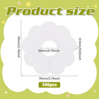 300 Pieces Wine Glass Markers Paper - Blank Flower Place Cards - DIY Wine Hangers for Weddings & Parties - White