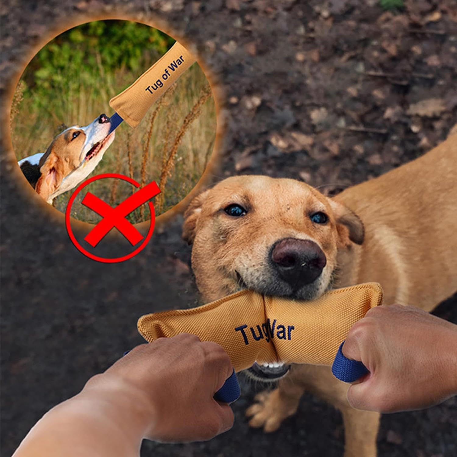 Bite Resistant Dog Toys - Heavy Duty Training Toys with Bite Resistance - Dog Tug Toys - Highly Efficient and Durable Training Aids - Yellow - One
