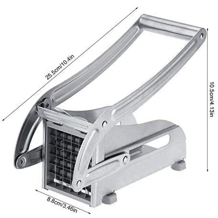 Potato Slicer - Household Manual Potato Slicer Made of Stainless Steel - Cucumber Slicer - Multifunctional French Frying Machine