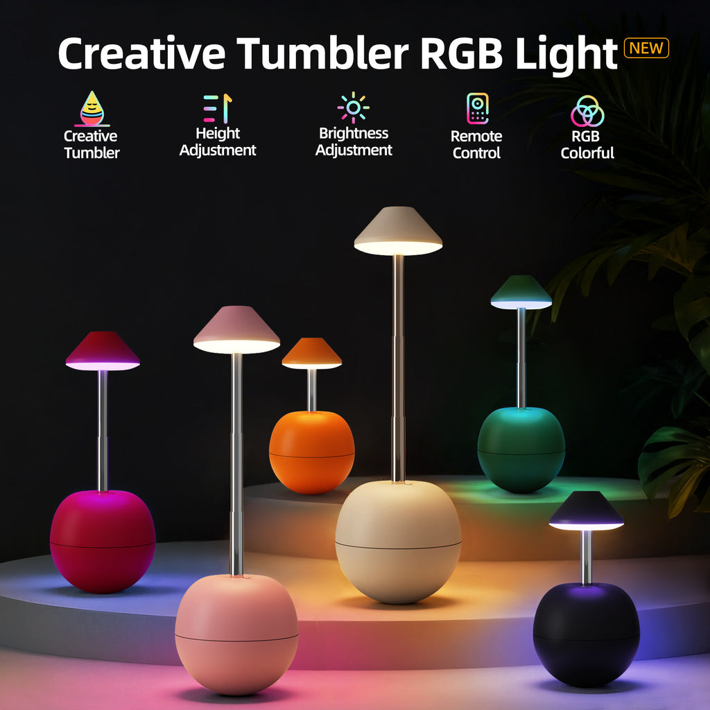 Desk lamp – rechargeable LED night light, bright bedside lamp, table lamp, mood light with remote control. Suitable for children and adults.