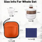 Travel Tea Set - Tea Set - Teapot - Teacups - Ceramic - Kung Fu - Camping - Outdoor - Travel - Including Travel Bag - 4 Pieces - Gift - White