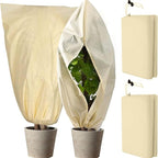 Winter Plant Cover - Protective Cover - Frost Protection - Plant Cover - Fleece - Olive Tree Cover - Palm Tree Protection - With Zipper and Drawstring - Breathable Material - Winter Protection - Cold Resistant - Garden Plants - Green - Frost Cover - 1 Pie