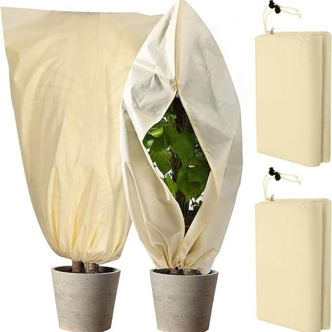 Winter Plant Cover - Protective Cover - Frost Protection - Plant Cover - Fleece - Olive Tree Cover - Palm Tree Protection - With Zipper and Drawstring - Breathable Material - Winter Protection - Cold Resistant - Garden Plants - Green - Frost Cover - 1 Pie
