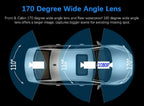 Car Dashcam - 120-degree viewing angle - Night vision - Full HD video - Super compact - Parking mode - Loop recording - Collision detection - Rear view camera - 3.0-inch TNT screen - Car Dashcam