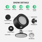 Night Light - Table Lamp - Bedside Lamp - Mood Lamp - Wireless Table Lamp - Rechargeable Lamp - LED Night Lamp - Touch Lamp - Dimmable Lamp - Desk Lamp - Mood Lighting - Portable Lamp - Bedroom Lamp - Modern Design - USB Rechargeable - Black - 1 Piece