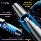 Nose Trimmer - 5-in-1 Rechargeable - Nose & Ear Hair Trimmer - IPX7 Waterproof - Two-Blade Trimming Set, Unisex, for Nose, Eyebrow, Beard, Bikini Line & Facial Hair Removal (Black)