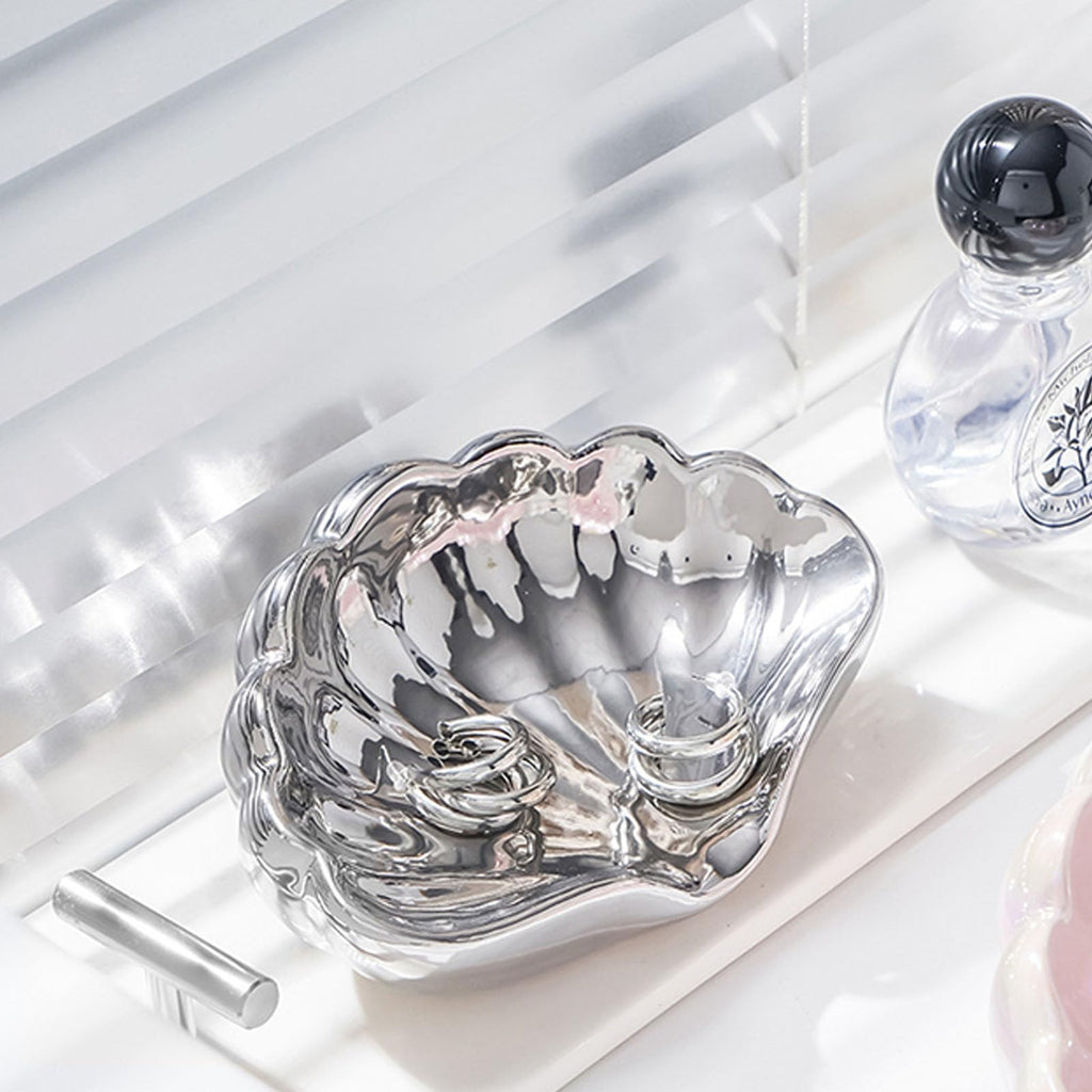 Soap Dish Shell - Soap Holder - Soap Dish - Bathroom Accessories - Jewelry Dish - Toilet Furnishings - Storage Dish - Home Decoration - Key Tray - Make Up Sponge Holder - Luxury Bathroom Interior - Gift Tip - Mother of Pearl White - 1 Piece